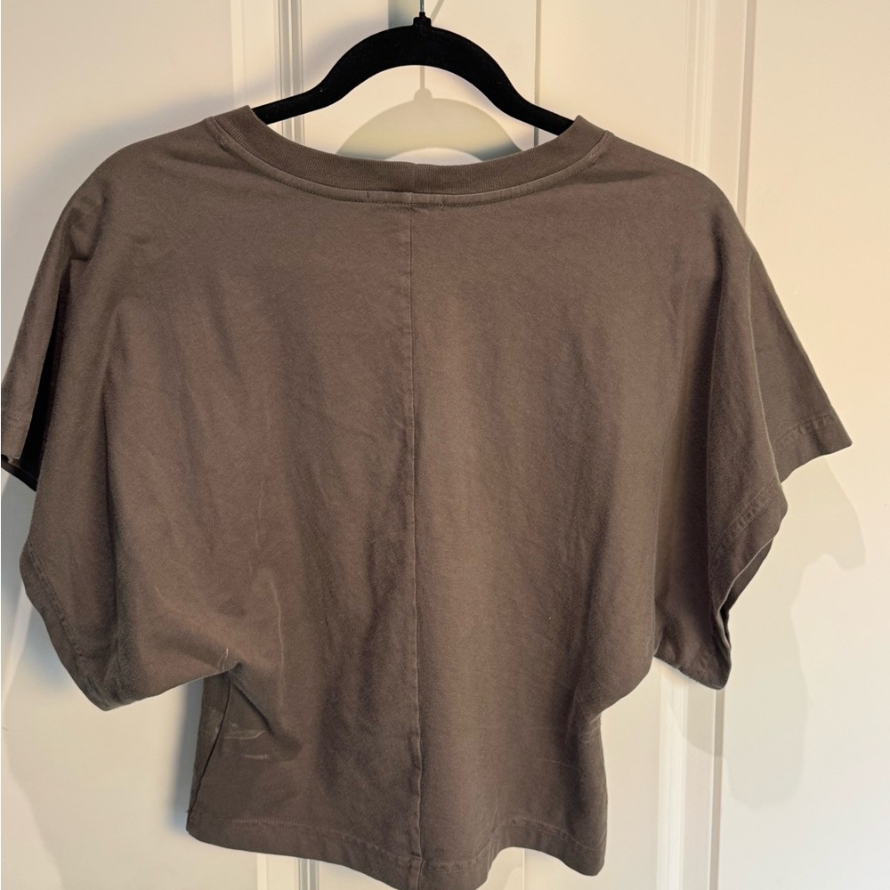 Agolde Green Boxy Cropped Tee - Picture 3 of 3